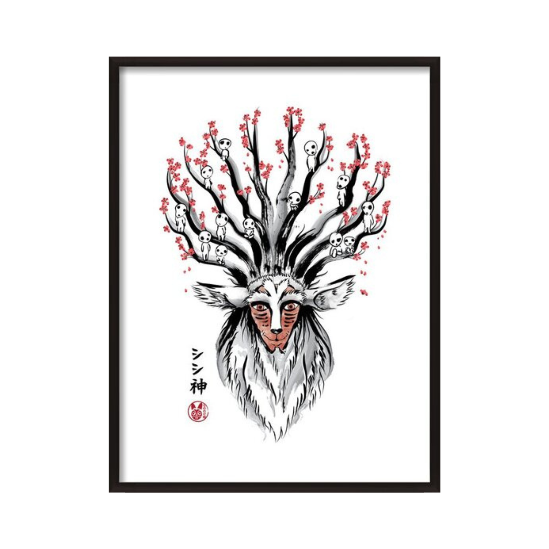 The deer god sumi e