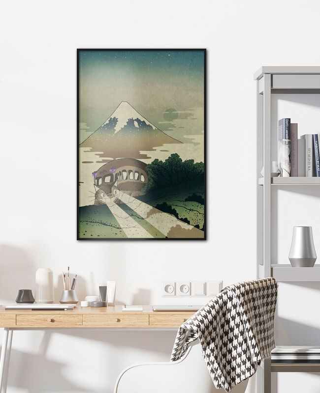 Catbus and mount fuji