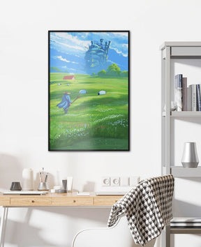 Green field and castle