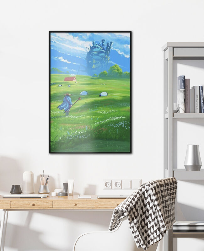 Green field and castle