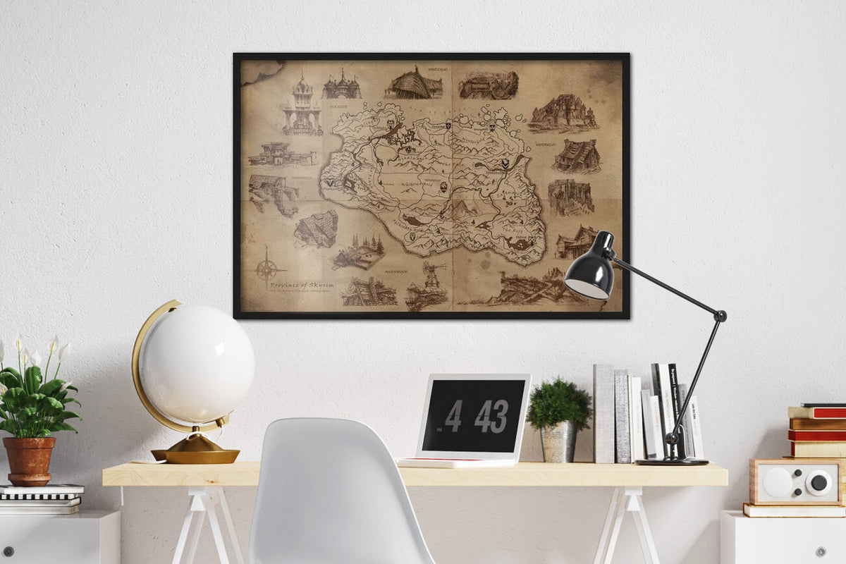 The Elder Scrolls V: Skyrim - Illustrated Map