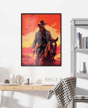 cowboy riding looking for his enemy