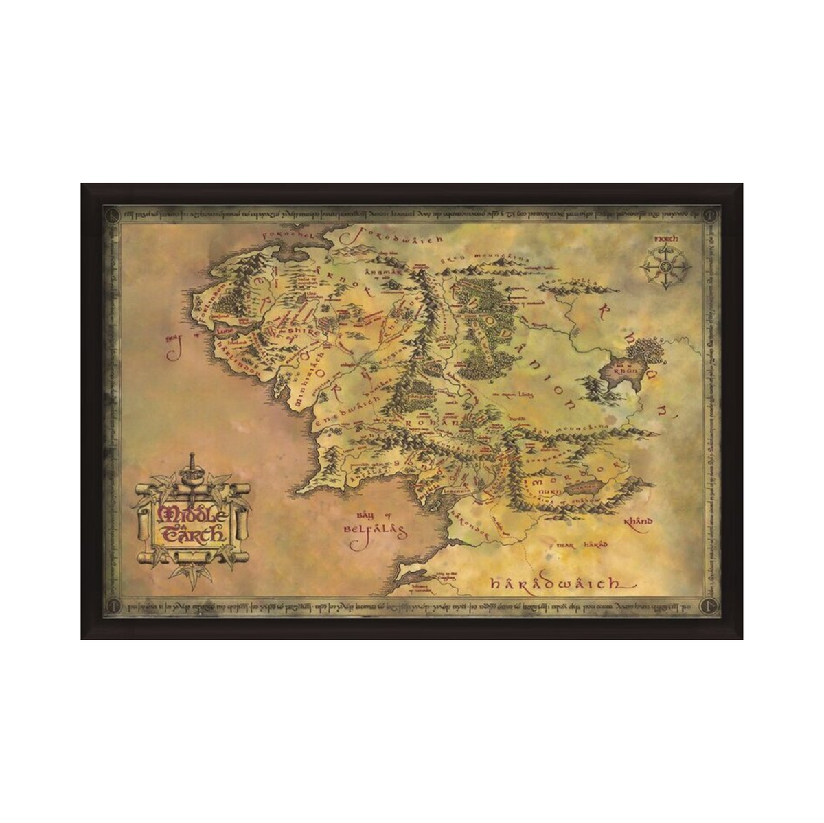 The Lord of the Rings - Map of the Middle Earth