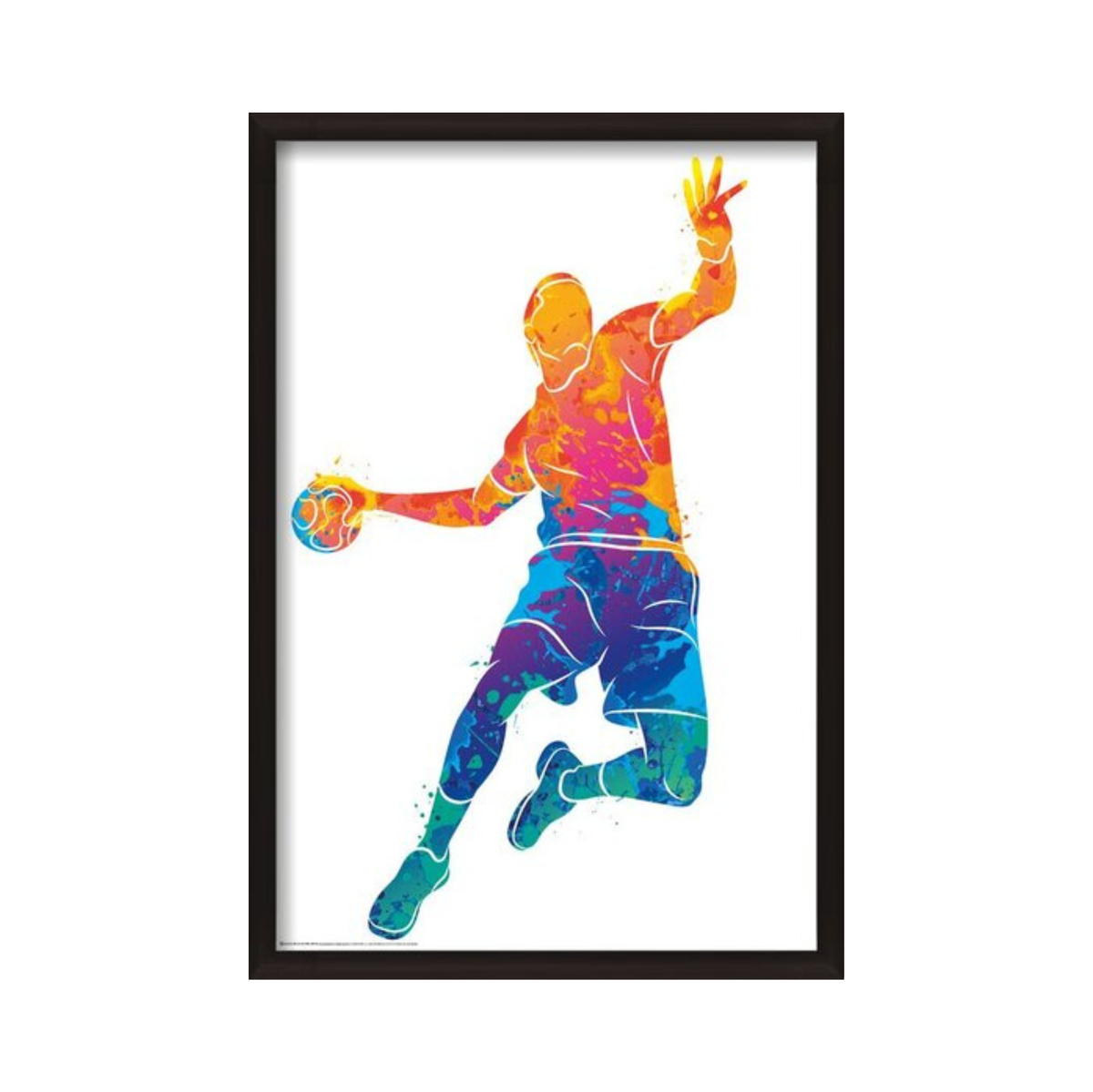 Watercolour handball player
