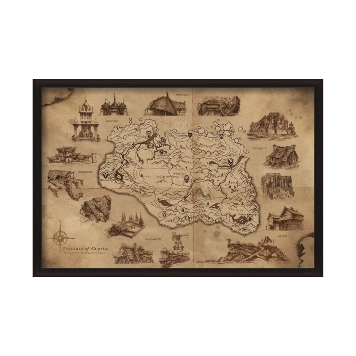 The Elder Scrolls V: Skyrim - Illustrated Map