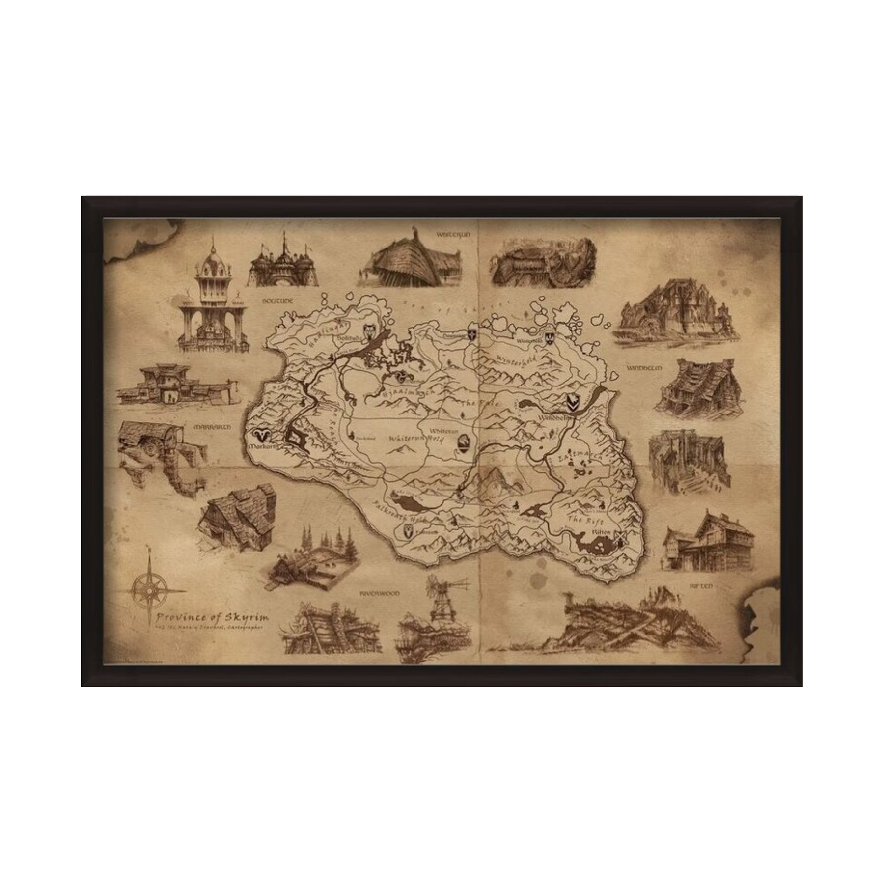 The Elder Scrolls V: Skyrim - Illustrated Map