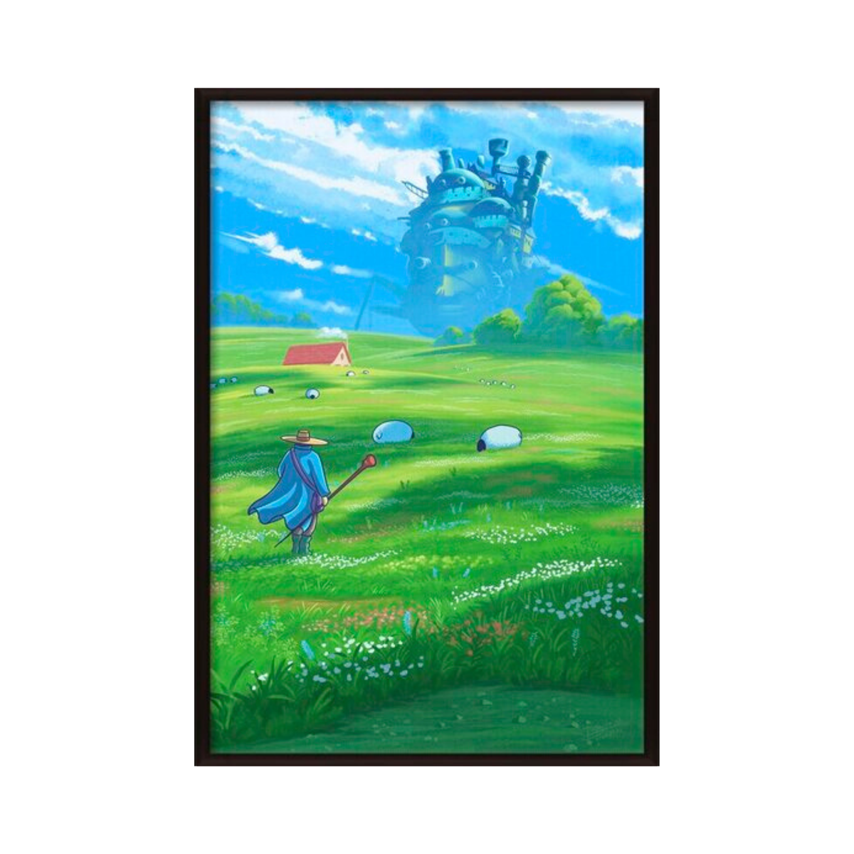 Green field and castle