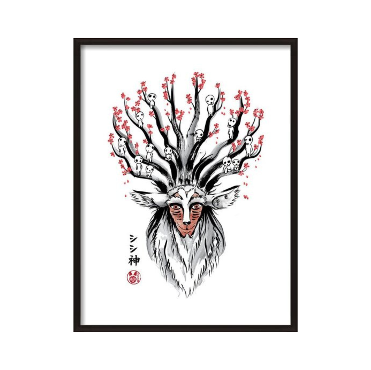 The deer god sumi e