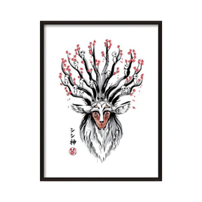 The deer god sumi e